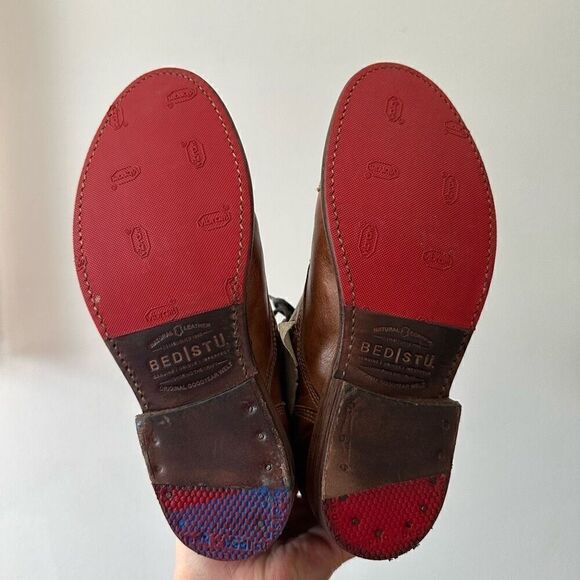 Bed|Stu Women’s Bonnie II Vegetable Tan Leather Lace Up Combat Ankle Boot - Picture 7 of 13